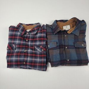 Lot Of 2 Legendary Whitetails Button Up Plaid Flannel Men's XL Long Sleeve Shirt